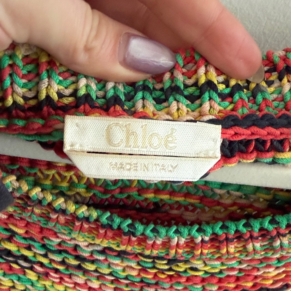 Chloé Multicolor Striped Wool Knit Sweater Rainbow Crewneck Pullover - Picture 3 of 6